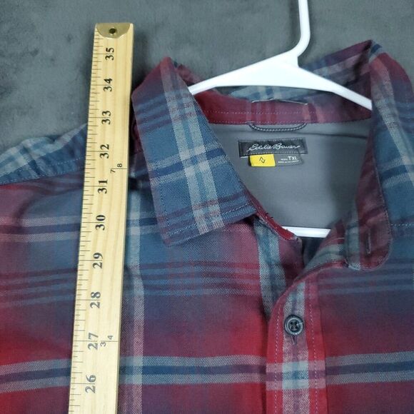Eddie Bauer Shirt Travex Mens TXL Classic Fit Long Sleeve Button Up Plaid Casual - Picture 8 of 15